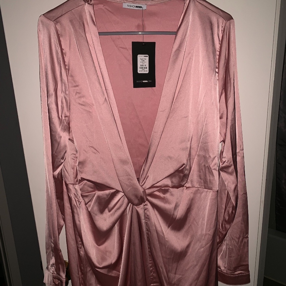 Mauve Pink Silk Dress
